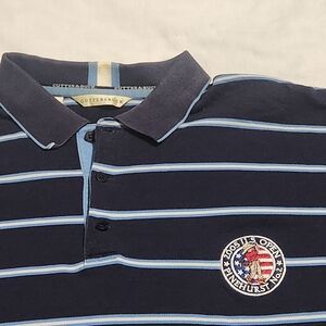 Cutter and Buck 2005 US Open Pinehurst No. 2 Golf Polo XLT Blue Stripped